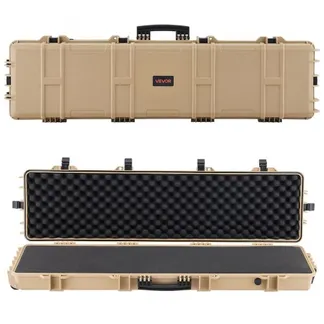 VEVOR Waffenkoffer mit Hartschale für Langwaffen, abschließbarer Gewehrkoffer mit vorgeschnittenen Schaumstoffen, Langwaffenkoffer Waffenaufbewahrung rollbar IP67 wasserfest, 138 x 38,5 x 16,5 cm Khaki VEVOR Waffenkoffer mit Hartschale für Langwaffen, abschließbarer Gewehrkoffer mit vorgeschnittenen Schaumstoffen, Langwaffenkoffer Waffenaufbewahrung rollbar IP67 wasserfest, 138 x 38,5 x 16,5 cm Khaki