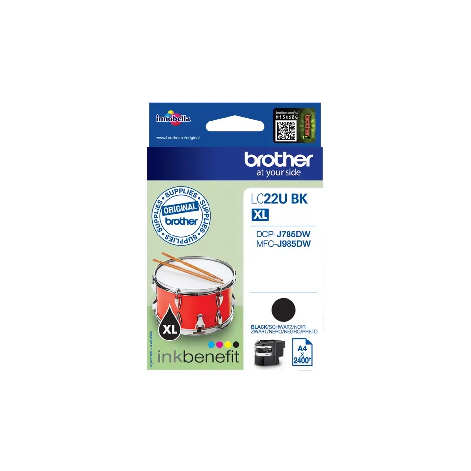 Brother LC22UBK Druckerpatrone 1 Stück(e) Original Hohe (XL-) Ausbeute Schwarz – Bild 2