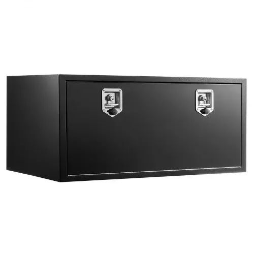 VEVOR Lkw Unterbaubox 1219 x 457 x 457 mm Unterflur Staukasten Kaltgewalzter Stahl Wasserdichter Werkzeugkasten mit T-Griff Schloss für Lkw Anhänger Transporter Werkzeugkiste Unterflurkasten Schwarz – Bild 9
