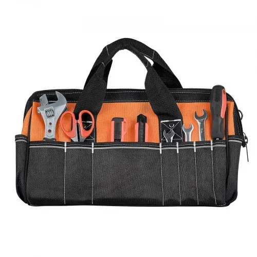 VEVOR Werkzeugtasche 40x23x22cm, Aufbewahrungstasche mit 14 Innen- & 19 Außenfächern, Wasserfester Werkzeug-Organizer aus Polyester mit Schultergurt & Reißverschluss, Werkzeugbeutel für Handwerker – Bild 9