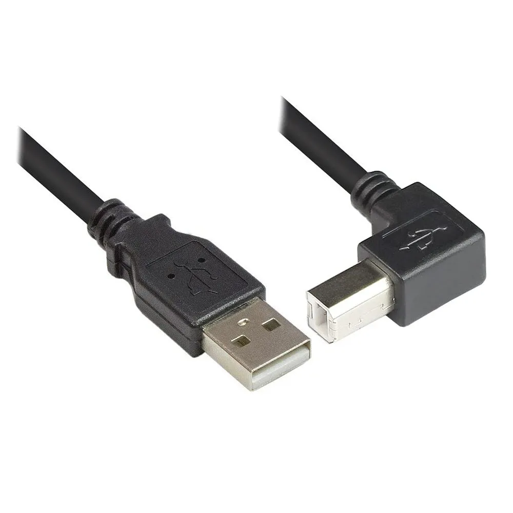 Techly 0.5m USB 2.0 A/B M USB Kabel 0,5 m USB A USB B Schwarz – Bild 2