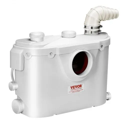 VEVOR Hebeanlage, 500 W, 110 L/min Durchfluss, 8 m Förderhöhe, Schmutzwasserpumpe mit 4 Wassereinlässen, Abwasserhebeanlage für Toilette, Keller, Dusche, Waschbecken, Waschküche, Badewanne – Bild 9