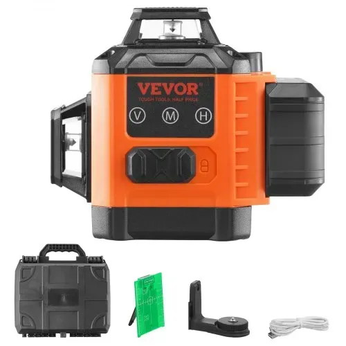 VEVOR Kreuzlinienlaser 30m Lasernivellier Selbstnivellierend Linienlaser 520nm±10nm Laserwellenlänge Baulaser ±0,28cm bei 10m Kreuzlaser ±3° 8 Std Dauerarbeitszeit inkl. Lithiumbatterie Typ-C-Leitung – Bild 8