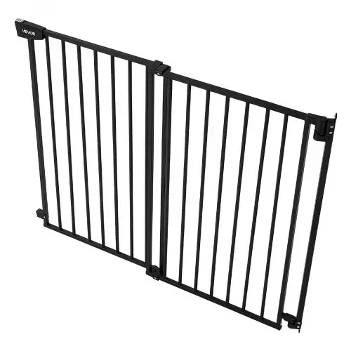 VEVOR Treppenschutzgitter 778-1210 mm Verstellbare Breite, 760 mm Hohes Türschutzgitter, Kindergitter mit Bohrset (ohne Bodenstange), Kinderschutzgitter für Treppen, Türrahmen & Wohnräume, Schwarz – Bild 8