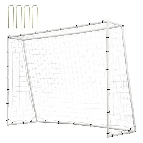 VEVOR Fußball Rebound Netze Tragbares Prellwand Fußball 242 x 92 x 184 cm, Rebounder Fußball Rückprallnetz Eisenrohr & PE-Netz Kinder & Jugendliche Verstellbar Fußballtor Rebounder Kicker Weiß VEVOR Fußball Rebound Netze Tragbares Prellwand Fußball 242 x 92 x 184 cm, Rebounder Fußball Rückprallnetz Eisenrohr & PE-Netz Kinder & Jugendliche Verstellbar Fußballtor Rebounder Kicker Weiß