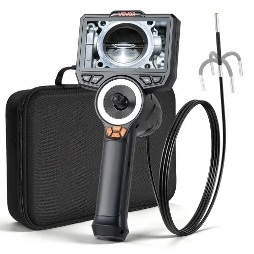 VEVOR Drehbare Endoskopkamera mit Licht, Inspektionskamera mit 360° beweglichem Kopf, IP67 Wasserdichte Rohrkamera mit 4,5 Zoll Display 1,5 m Kabel 3000 mAh Akku, 3,9 mm Boreskopkamera für Auto Haus VEVOR Drehbare Endoskopkamera mit Licht, Inspektionskamera mit 360° beweglichem Kopf, IP67 Wasserdichte Rohrkamera mit 4,5 Zoll Display 1,5 m Kabel 3000 mAh Akku, 3,9 mm Boreskopkamera für Auto Haus