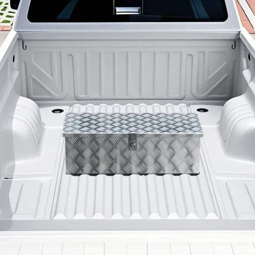 VEVOR Werkzeugkasten aus Aluminium für die Ladefläche mit seitlichem Griff und Schlossschlüsseln, Aufbewahrungs-Werkzeugkiste für Anhänger Pickups Wohnmobil (762 x 330,2 x 243,84 mm) Silber – Bild 7