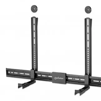 Manhattan 461849 Lautsprecher-Halterung Wand Kunststoff, Stahl Schwarz Manhattan 461849 Lautsprecher-Halterung Wand Kunststoff, Stahl Schwarz