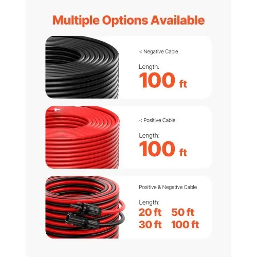 VEVOR 30,48m Solarkabel, Solarpanel-Kabel, 10AWG Solar-Verlängerungskabel, IP67 wasserdichtes PV-Kabel für Solarmodule zu Hause, -40 bis 105℃, auf Schiffen und in Wohnmobilen, schwarz – Bild 6