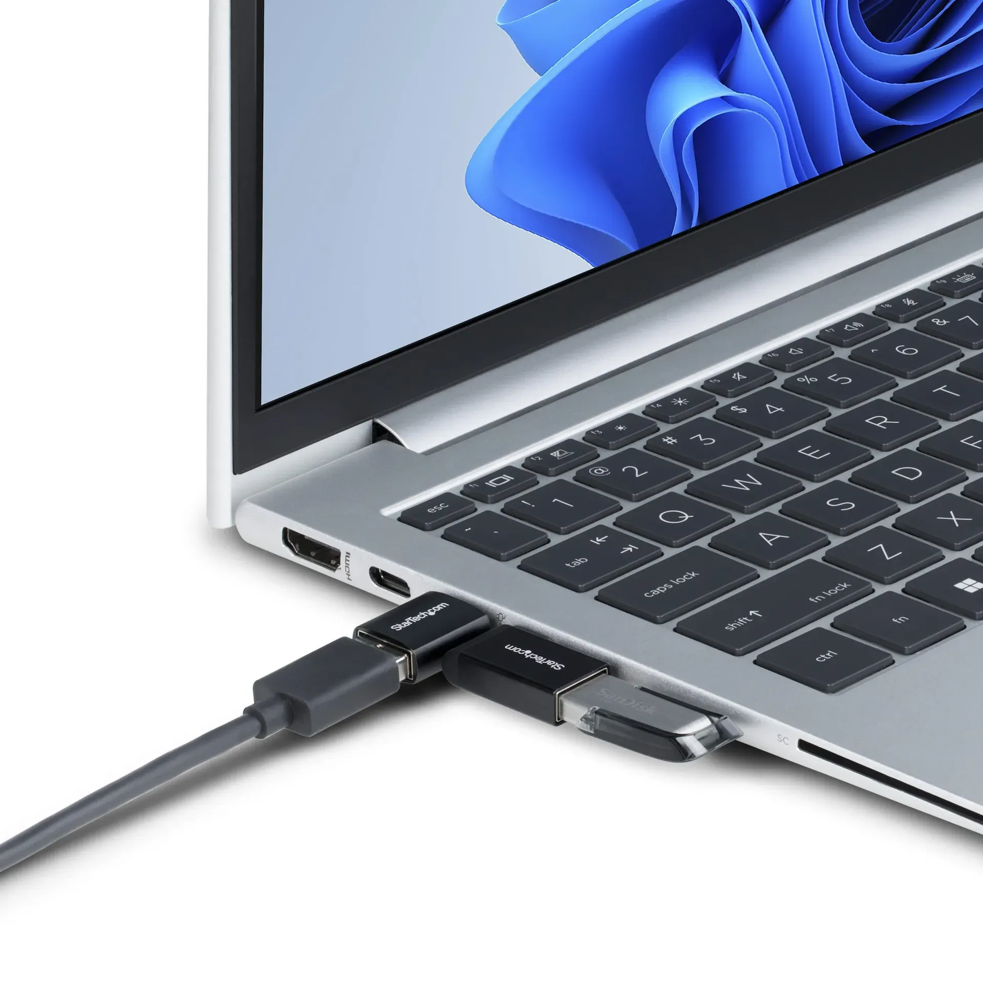 StarTech.com USB-C zu USB-A Adapter, Rechtwinklig, USB 5Gbps, 3A, USB-C Stecker auf USB-A Buchse Konverter, Robustes Metallgehäuse - Thunderbolt-Kompatibel – Bild 5