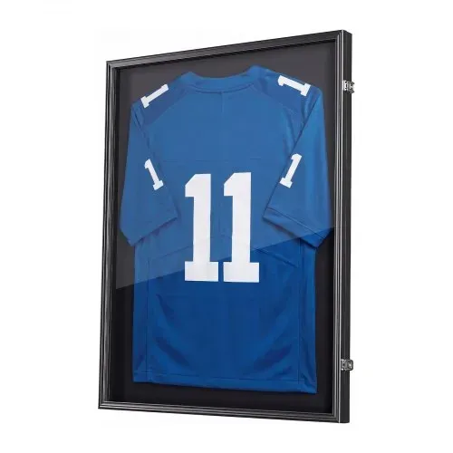 VEVOR Trikotrahmen 70 x 90 cm, Abschließbarer Holz-Trikot-Bilderrahmen mit PC-Platte & 98 % UV-Schutz, Objektrahmen mit Aufhänger & 2 Schlüsseln für Baseball-, Basketball-, Football- und Hockeytrikots – Bild 8