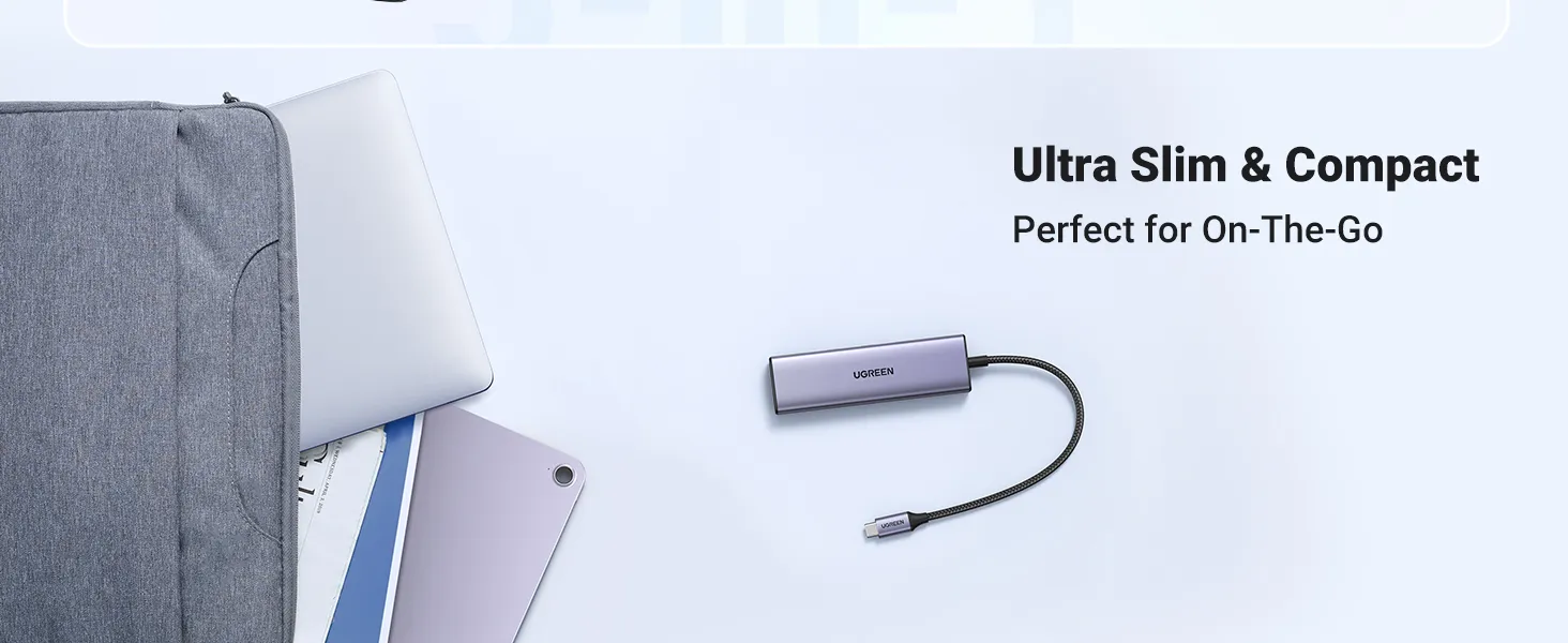 Ugreen 20956A Schnittstellen-Hub USB Typ-C 5000 Mbit/s Silber – Bild 7