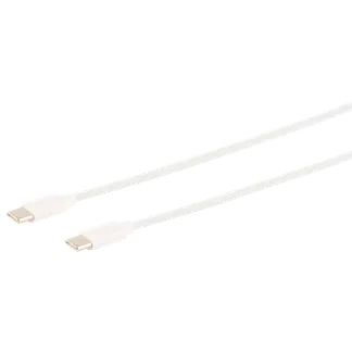 USB Lade-Sync Kabel, USB-C Stecker auf USB-C Stecker, 2.0, ABS, weiß, 0,5m USB Lade-Sync Kabel, USB-C Stecker auf USB-C Stecker, 2.0, ABS, weiß, 0,5m