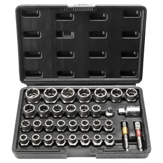 VEVOR Bolzenausdreher-Set, 29-teiliges Bolzen- und Muttern-Entferner-Set, 6mm bis 10mm, 10,3mm bis 19,05mm, Auszieh-Steckschlüsselsatz aus CR-MO-Stahl mit Aufbewahrungskoffer, Mutter zum Entfernen VEVOR Bolzenausdreher-Set, 29-teiliges Bolzen- und Muttern-Entferner-Set, 6mm bis 10mm, 10,3mm bis 19,05mm, Auszieh-Steckschlüsselsatz aus CR-MO-Stahl mit Aufbewahrungskoffer, Mutter zum Entfernen