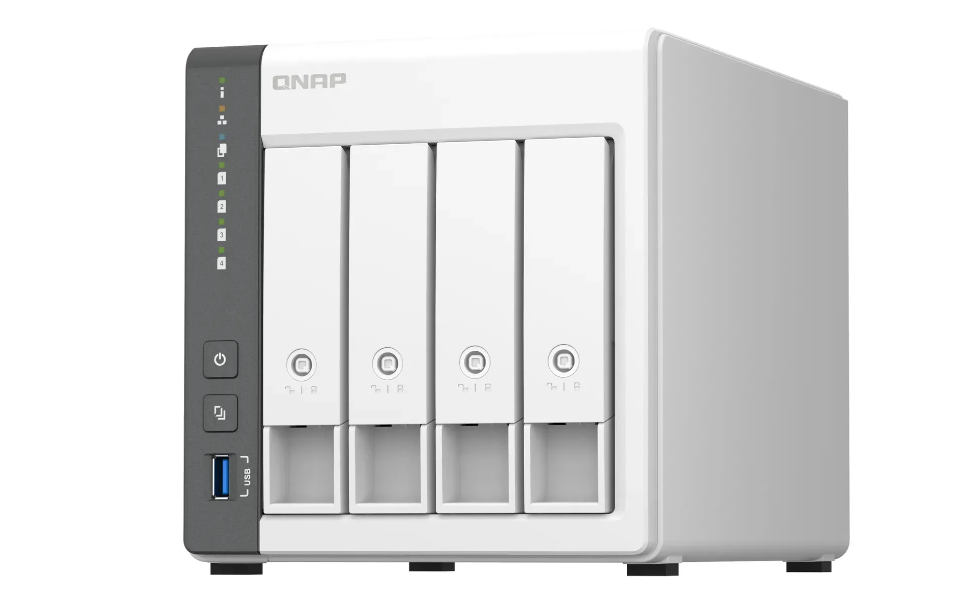 QNAP TS-433 NAS Tower ARM Cortex-A55 4 GB 0 TB QNAP QTS Weiß – Bild 6