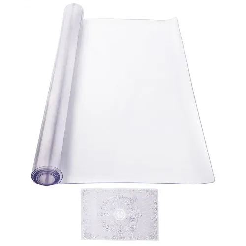 VEVOR Kunststoff-Tischdecke, 61 x 121,9 cm, 2,0 mm dick, transparenter Tischschutz, rechteckige PVC-Schreibtischunterlage, wasserdichte und leicht zu reinigende Schreibtischunterlage, Tischdecke, für Büro, Kommode, Esszimmertisch, Nachttisch – Bild 8
