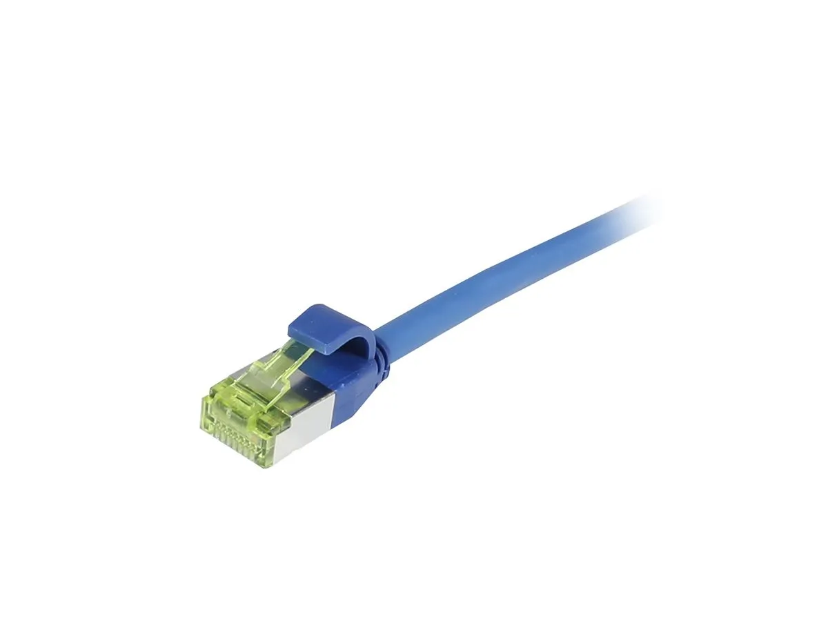 Patchkabel RJ45, CAT6A 500Mhz, 10m, blau, S-STP(S/FTP), slimline rund d=4,5mm, TPE/LSZH(Superflex), AWG28, mit CAT7 Rohkabel, Synergy 21 Patchkabel RJ45, CAT6A 500Mhz, 10m, blau, S-STP(S/FTP), slimline rund d=4,5mm, TPE/LSZH(Superflex), AWG28, mit CAT7 Rohkabel, Synergy 21