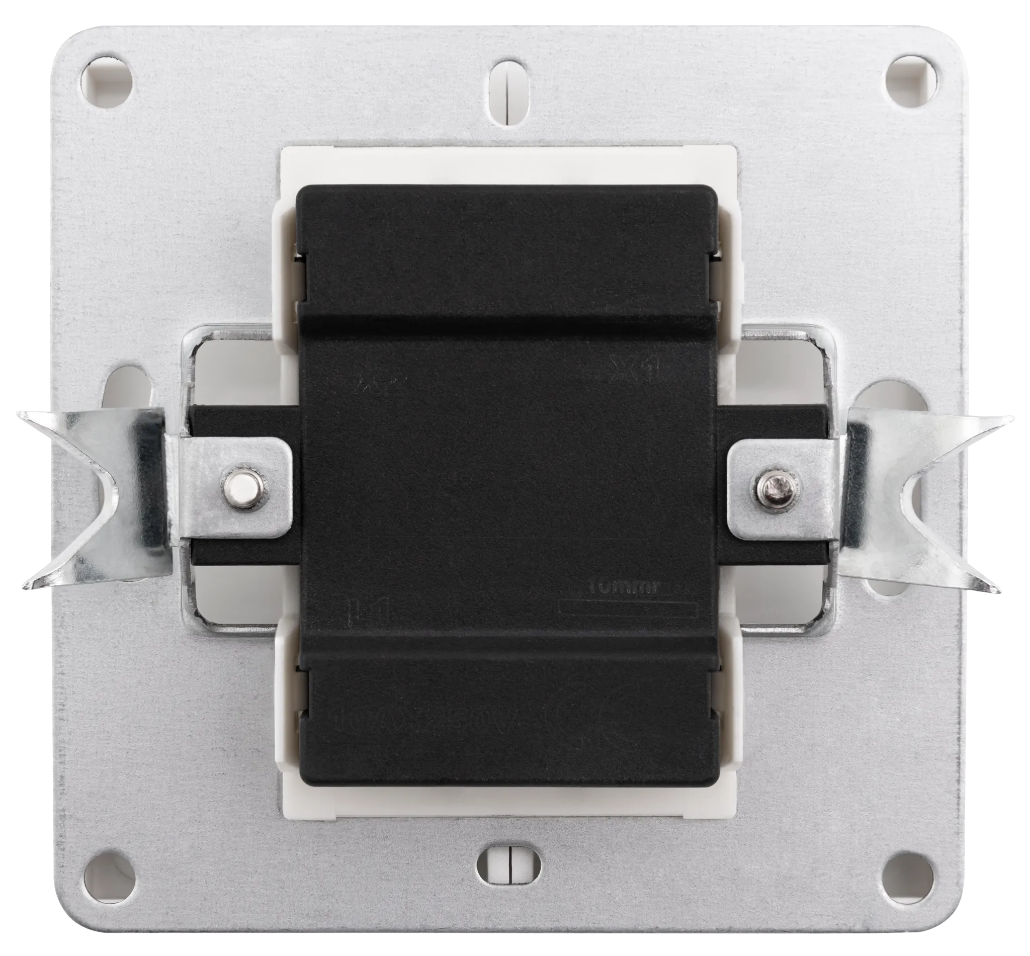 Serien-Schalter McPower ''Shallow'' 2-fach, 250V~/10A, UP, Steckanschluss, weiß – Bild 2