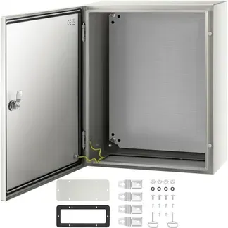 VEVOR Schaltschrank NEMA-Industriegehäuse, 50 x 40 x 20 cm NEMA 4X-Stahl-Verteilerschrank, IP66 wasserdicht und staubdicht, elektrischer Anschlusskasten für den Außen-/Innenbereich, mit Montageplatte VEVOR Schaltschrank NEMA-Industriegehäuse, 50 x 40 x 20 cm NEMA 4X-Stahl-Verteilerschrank, IP66 wasserdicht und staubdicht, elektrischer Anschlusskasten für den Außen-/Innenbereich, mit Montageplatte