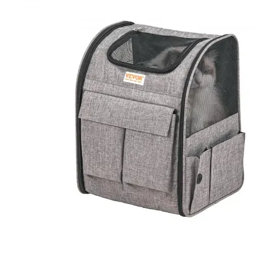 VEVOR Hundetrolley Faltbarer Hunderucksack Max.8,1kg Tragfähigkeit Transporttasche aus 600D Oxford-Stoff Hundewagen mit 5 Aufbewahrungstaschen Haustier Trolley Ideal für Autoreisen oder Ausflüge – Bild 8