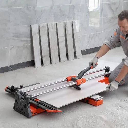 VEVOR Fliesenschneider 1000 mm, Fliesenschneidmaschine mit Verschiebbarem Schneidkopf & Federbelasteter Basis, Winkelanschlag, Wolframkarbid-Trennscheibe, Ausrichthilfe, für Keramikfliesen – Bild 7