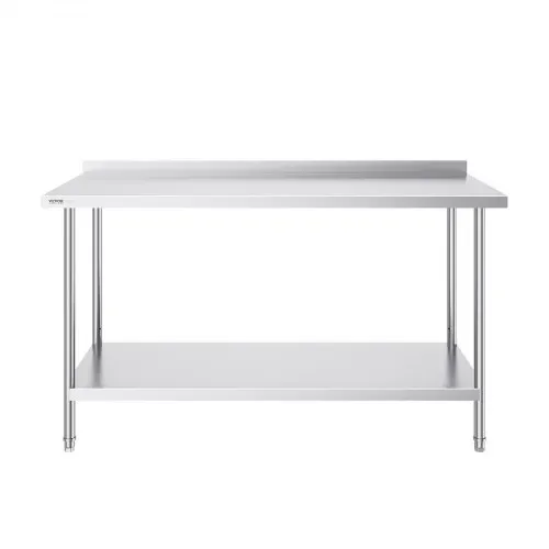 VEVOR Edelstahl-Arbeitstisch, gewerblicher Arbeitstisch zur Lebensmittelzubereitung, 610 x 1524 x 914 mm robuster Arbeitstisch aus Metall mit einstellbarer Höhe für Restaurant, Zuhause und Hotel – Bild 10
