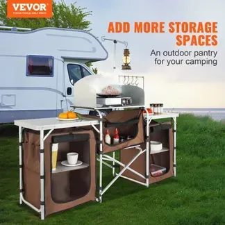 VEVOR Campingküche Campingschrank 174 x 176 x 46 cm, Tischküche mit Lampenmast & Haken Reiseküche, Faltbar Outdoor Küchenbox Aluminiumgestell Küchenschrank Campingkocher für Camping, Picknick usw. VEVOR Campingküche Campingschrank 174 x 176 x 46 cm, Tischküche mit Lampenmast & Haken Reiseküche, Faltbar Outdoor Küchenbox Aluminiumgestell Küchenschrank Campingkocher für Camping, Picknick usw.