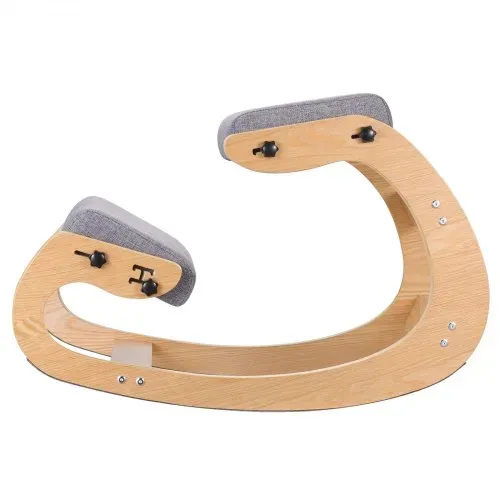 VEVOR Ergonomischer Kniehocker mit Dicken, Integrierten Schaumstoffpolstern & Massivholzrahmen, Höhenverstellbarer Kniestuhl zur Entlastung von Nacken und Rücken, Ideal für Zuhause, Büro, Grau – Bild 9
