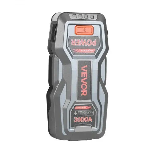 VEVOR Starthilfe Powerbank, Starthilfegerät 3000A Spitzenstrom mit LED-Taschenlampe & Kabel für Motor bis zu 9L Benzin/7L Diesel, Tragbarer Booster mit Schnellladung & Sicherheitsschutz für Notfall – Bild 10