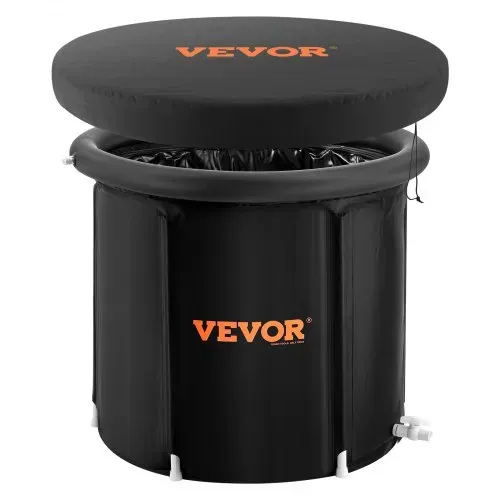VEVOR Eisbadewanne, 90 cm langes Tauchbecken für Kaltwassertherapie für Sportler, tragbares Outdoor-Eisfass-Tauchbecken zur Erholung, 370 l aufblasbare Faltbadewanne mit Abdeckung, Heim-Eiskapsel für Erwachsene – Bild 9