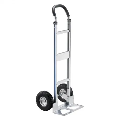 VEVOR Sackkarre, 227 kg Tragkraft, Schwerlast-Transportkarre mit Griff, Handkarre aus Aluminiumlegierung mit Zurrgurt, Stapelkarre für Umzüge nach Hause, ins Büro, ins Lager, 480x500x1340 mm – Bild 10