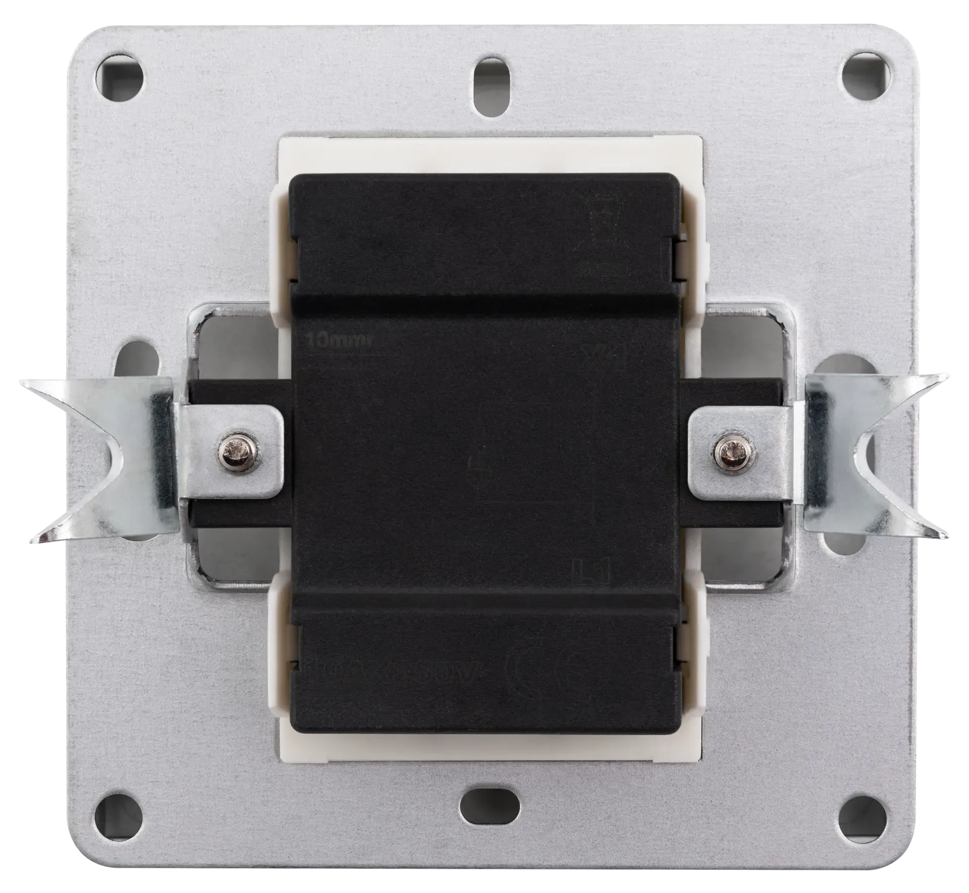 Schalter McPower ''Shallow'' 250V~/10A, UP, Orientierungsleuchte, Steckanschluss, anthrazit – Bild 2