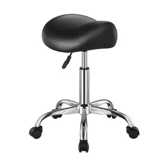 VEVOR Sattelhocker Rollhocker 204 kg belastbarer höhenverstellbarer (55-71 cm) Drehhocker Arbeitshocker, ergonomischer verdickter PU-Leder-Drehsattelstuhl für Salon Spa Massage Klinik, Schwarz VEVOR Sattelhocker Rollhocker 204 kg belastbarer höhenverstellbarer (55-71 cm) Drehhocker Arbeitshocker, ergonomischer verdickter PU-Leder-Drehsattelstuhl für Salon Spa Massage Klinik, Schwarz