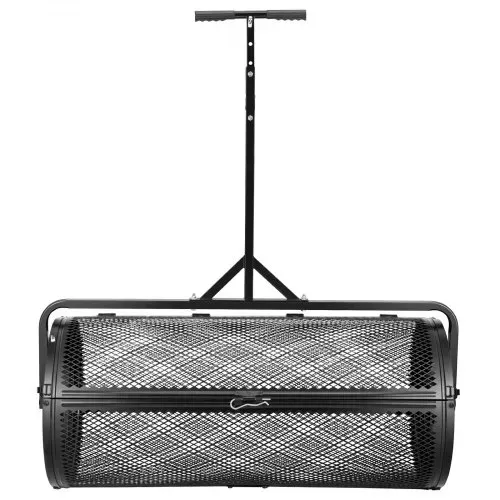 VEVOR Kompoststreuer 204 L, 112 cm Torfstreuer mit Schiebe-/Ziehgriff, Torfmoosstreuer 4-Fach Höhenverstellbar, Pulverbeschichtete Stahl-Kompostrolle, Miststreuer zum Pflanzen & Aussäen, Schwarz – Bild 10