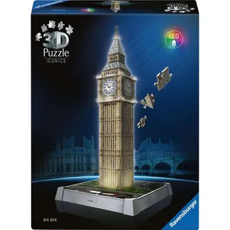 3D Puzzle Iconics: Big Ben – mit Licht 3D Puzzle Iconics: Big Ben – mit Licht