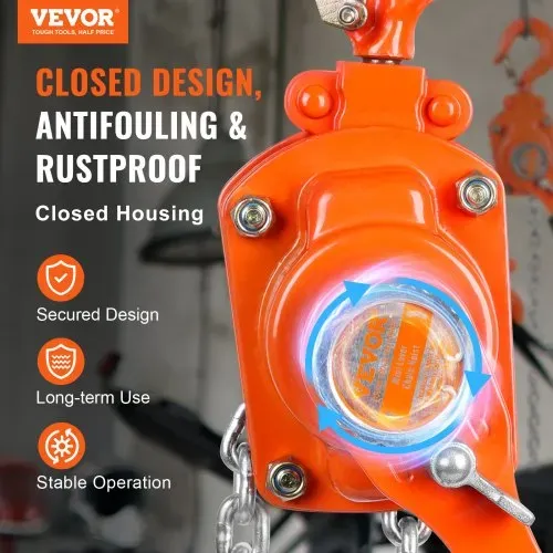 VEVOR Mini Hebelzug 0,25T Tragfähigkeit Kettenzug 260N Zugkraft Flaschenzug 1,40m Hubhöhe Ratschenzug Ф4x12mm Hubkettengröße Hebezug Weston Doppelklinkenbremse 360° drehbarer Haken Handkettenzug VEVOR Mini Hebelzug 0,25T Tragfähigkeit Kettenzug 260N Zugkraft Flaschenzug 1,40m Hubhöhe Ratschenzug Ф4x12mm Hubkettengröße Hebezug Weston Doppelklinkenbremse 360° drehbarer Haken Handkettenzug