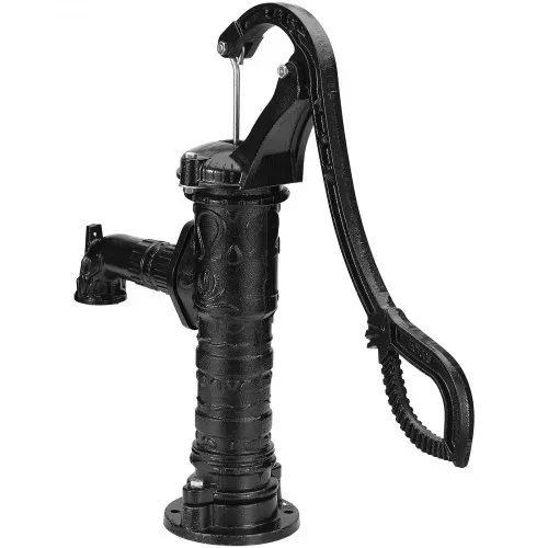 VEVOR Schwengelpumpe Gusseisen 40x15x68cm Handschwengelpumpe mit Wasserauslass(ØxL)6,5x22cm Handpumpe 16cm Basisdurchmesser Gartenpumpe Schwarz ideal als Dekoration für Familienteiche Höfe Gärten – Bild 8
