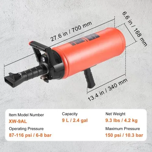 VEVOR Reifenwulstsitzer 9L Air Blaster Tragbarer Trigger-Sitzfüller – Bild 6