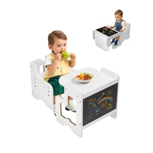VEVOR Montessori Tisch Stuhlset Kleinkindertischset (mit Tafel) aus Holz für 1–5-Jährige, höhenverstellbarer Aktivitätstisch Spieltisch für Kinder, ideal zum Lesen Essen Spielen – Weiß VEVOR Montessori Tisch Stuhlset Kleinkindertischset (mit Tafel) aus Holz für 1–5-Jährige, höhenverstellbarer Aktivitätstisch Spieltisch für Kinder, ideal zum Lesen Essen Spielen – Weiß