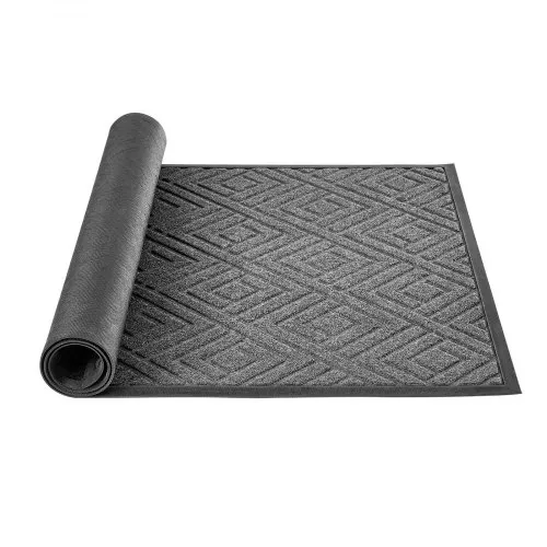 VEVOR Schmutzfangmatte, 1562 x 914 mm, Fußmatte für drinnen & draußen, Sauberlaufmatte, Türmatte mit TPE-Rückseite, strapazierfähiger, waschbarer Eingangsteppich für Flur, Balkon, Garage, Grau – Bild 10