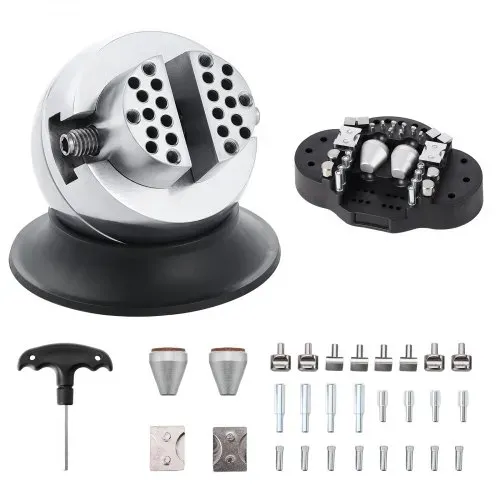 VEVOR Block Ball Vise mit 30 PCs, Engraving Block Einstellgerät Durchmesser 78 mm, Block Ball Vise Engraving Diamanten Voller Satz, Ball Befestigung und Gummibasis (GRS) – Bild 8
