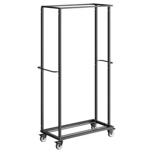 VEVOR Stuhlkarr, Klappbarer Stuhlständer, 227kg Tragkraft, Schwerlast-Stuhlwagen für 60 Stühle, Metall-Stuhlständer mit Lenkrollen & Feststellrädern, für Partyveranstaltungen, Hotels, Mattschwarz – Bild 9