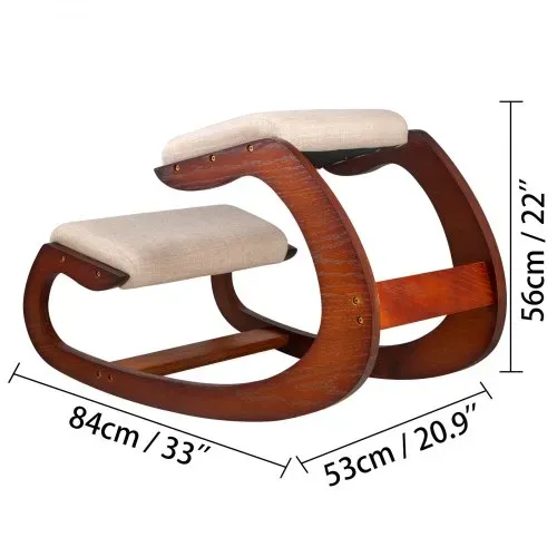 VEVOR Ergonomischer Hocker Verstellbarer Hocker Ergonomische Kissen Komfortabler Home Schreibtisch Formung und Stressabbau Ergonomischer Sessel Knie Hocker (Pekannüsse) – Bild 7