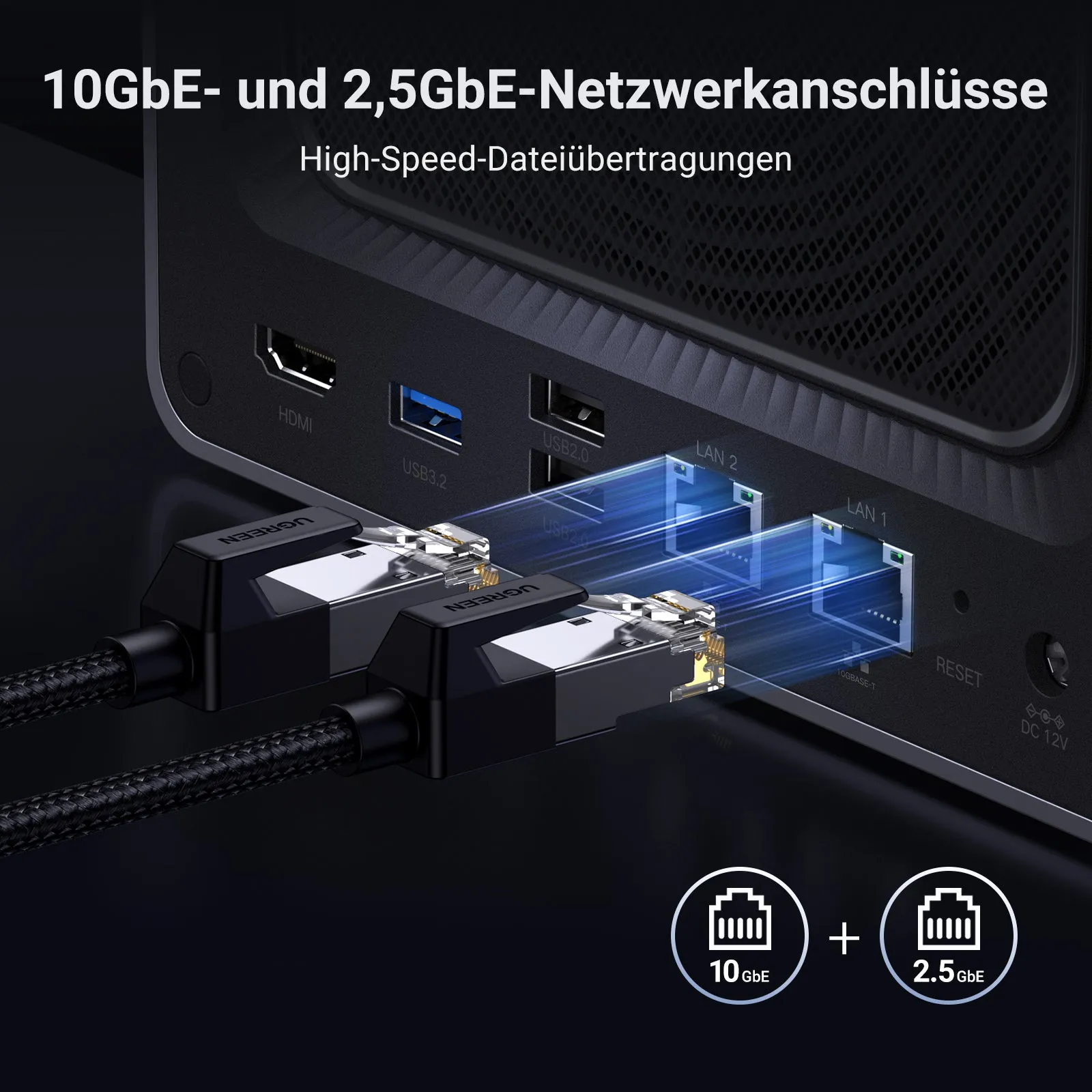 Ugreen NASync DXP4800 Plus NAS Desktop Intel® Pentium® Gold 8505 8 GB DDR5 0 TB UGOS Pro – Bild 4