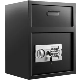 VEVOR Tresor Elektronischer Möbeltresor 48 L (36 x 30 x 45 cm), Tresor mit Elektronischem Zahlenschloss, Safe Möbeltresor Schwarz, aus stabilen Kohlenstoffstahl, feuerfest und wasserdicht, mit LCD-Bildschirm VEVOR Tresor Elektronischer Möbeltresor 48 L (36 x 30 x 45 cm), Tresor mit Elektronischem Zahlenschloss, Safe Möbeltresor Schwarz, aus stabilen Kohlenstoffstahl, feuerfest und wasserdicht, mit LCD-Bildschirm