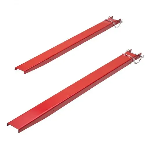 VEVOR 2er-Set Gabelverlängerungen 1840 mm Zinkenverlängerung 1,815 Tonnen Tragfähigkeit Gabelzinken Q235 Kohlenstoffstahl einteiliges Design Palettengabelverlängerung Kompatibel mit 106 mm Gabeln – Bild 9