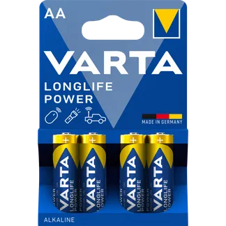 Mignon-Batterie VARTA “Longlife Power“ 1,5 V, Typ AA, 4er-Blister Mignon-Batterie VARTA “Longlife Power“ 1,5 V, Typ AA, 4er-Blister