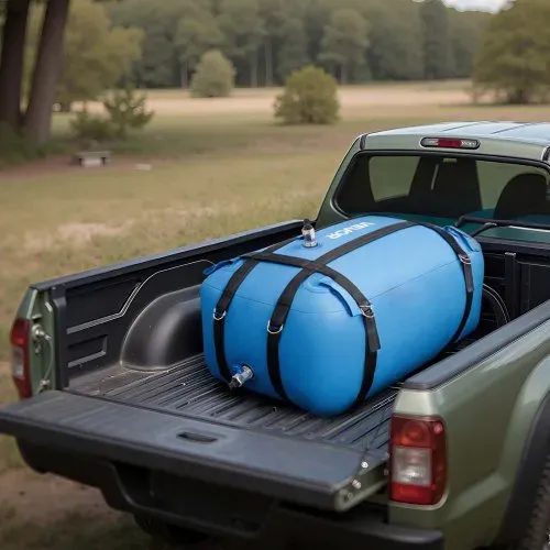 VEVOR Wasserspeicherblase, 132L TPU-Weichwasserbeutel, Wasserspeicherbehälter, auslaufsicherer & verschleißfester Wohnmobil-Wassertank für die Bewässerung im Outdoor beim Camping – Bild 7