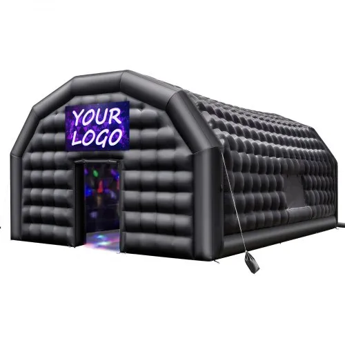 VEVOR Aufblasbares Partyzelt 8x6x4 m, Würfelzelt für Disco Nachtclub, Pavillon Hochzeitszelt mit 1100W Gebläse, Sandsack, 2 Fenster für Veranstaltungen, Geburtstag, Hochzeit, Schwarz VEVOR Aufblasbares Partyzelt 8x6x4 m, Würfelzelt für Disco Nachtclub, Pavillon Hochzeitszelt mit 1100W Gebläse, Sandsack, 2 Fenster für Veranstaltungen, Geburtstag, Hochzeit, Schwarz