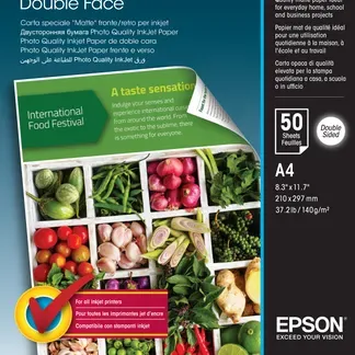 Epson Double-Sided Photo Quality Inkjet Paper – A4 – 50 Sheets Epson Double-Sided Photo Quality Inkjet Paper – A4 – 50 Sheets